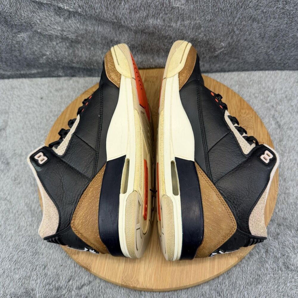 Jordan 3 Retro Desert Elephant Shoes Mens Size 8.5 Black Basketball CT8532-008 - Picture 7 of 11